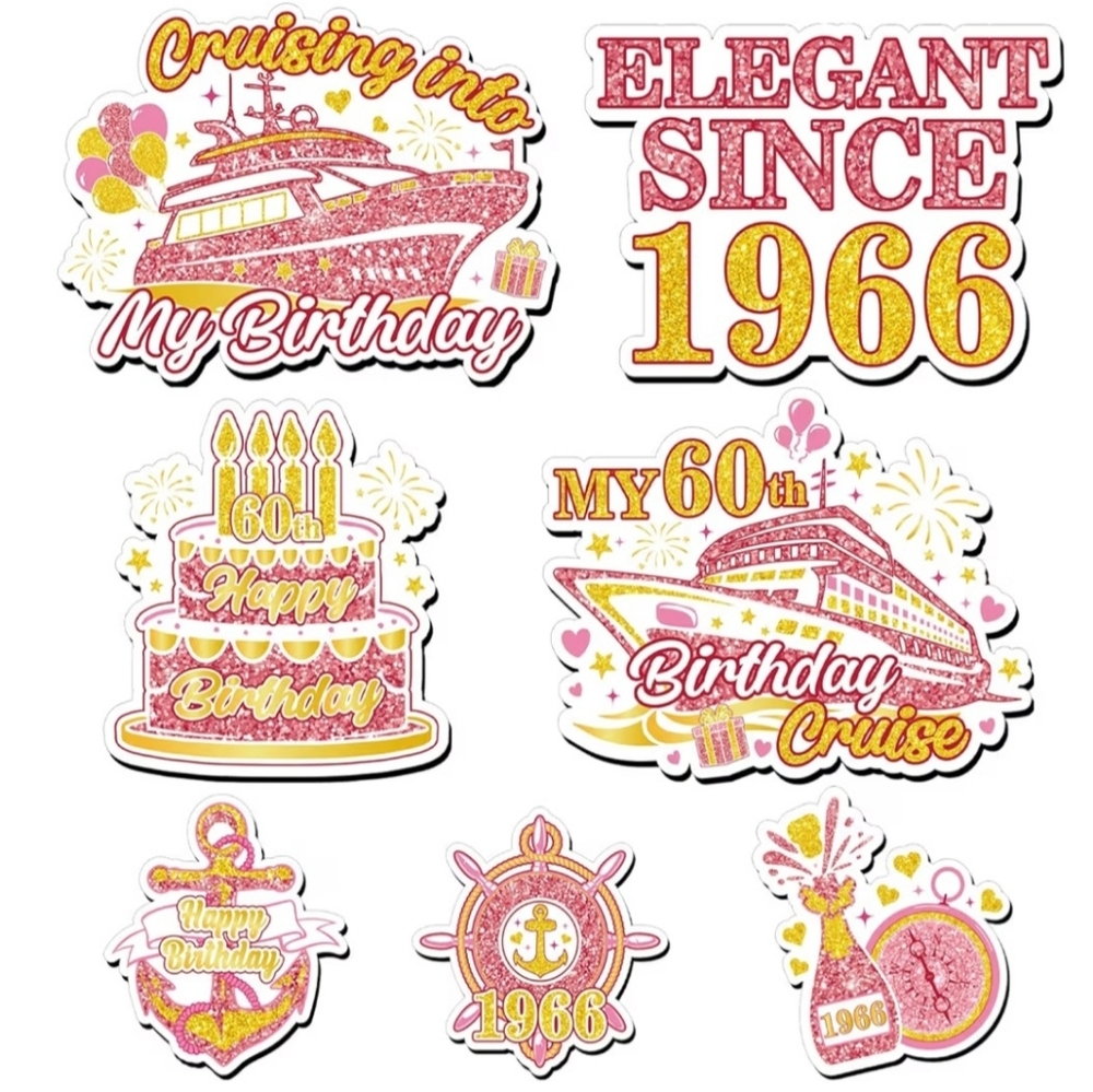 60th Birthday Cruise Magnets